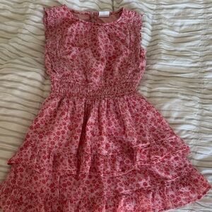Abercrombie Pink Floral Ruffle Tiered Dress